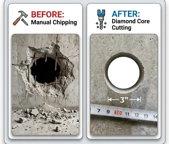 Core Cutting vs Manual Chipping